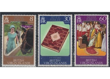 VIRGIN ISLANDS 1977 Silver Jubilee 3v MNH**