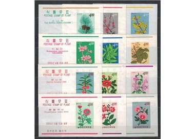 COREA DEL SUD 1965 Flora 12 BF MNH**