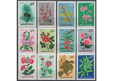SOUTH KOREA 1965 Flora 12v MNH**