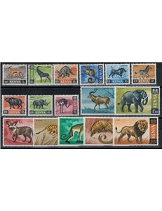KENYA 1966/69 Definitives, animals 16 v