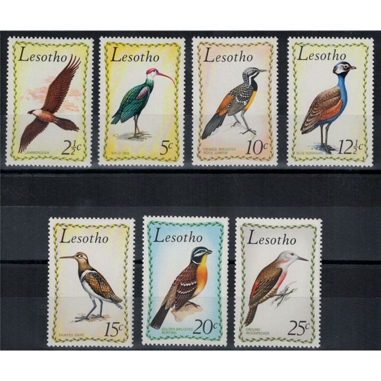 LESOTHO 1971 Fauna, birds 7v MNH**