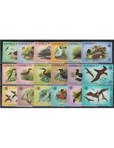 KIRIBATI 1982-85 Ordinary series, birds 18v MNH**