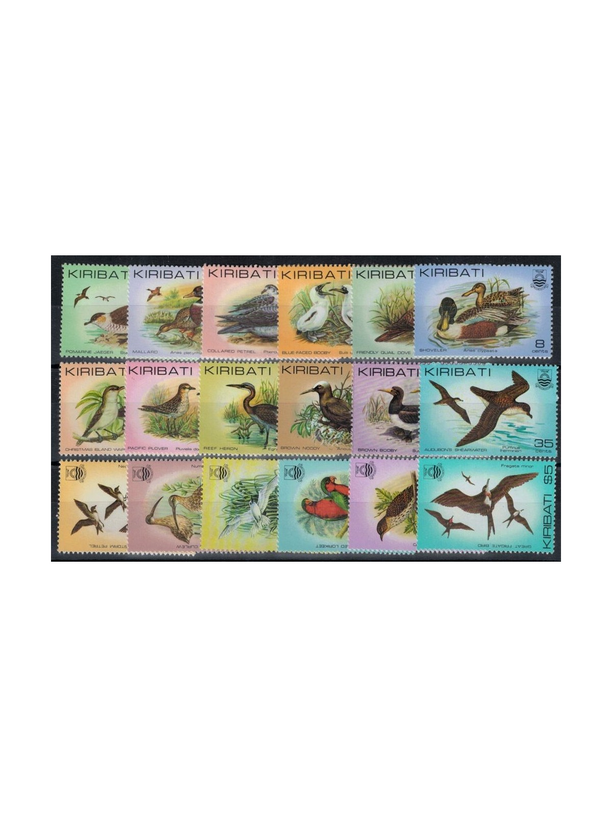 KIRIBATI 1982-85 Ordinary series, birds 18v MNH**