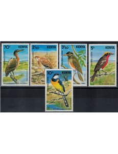 KENYA 1984 Birds 5 v