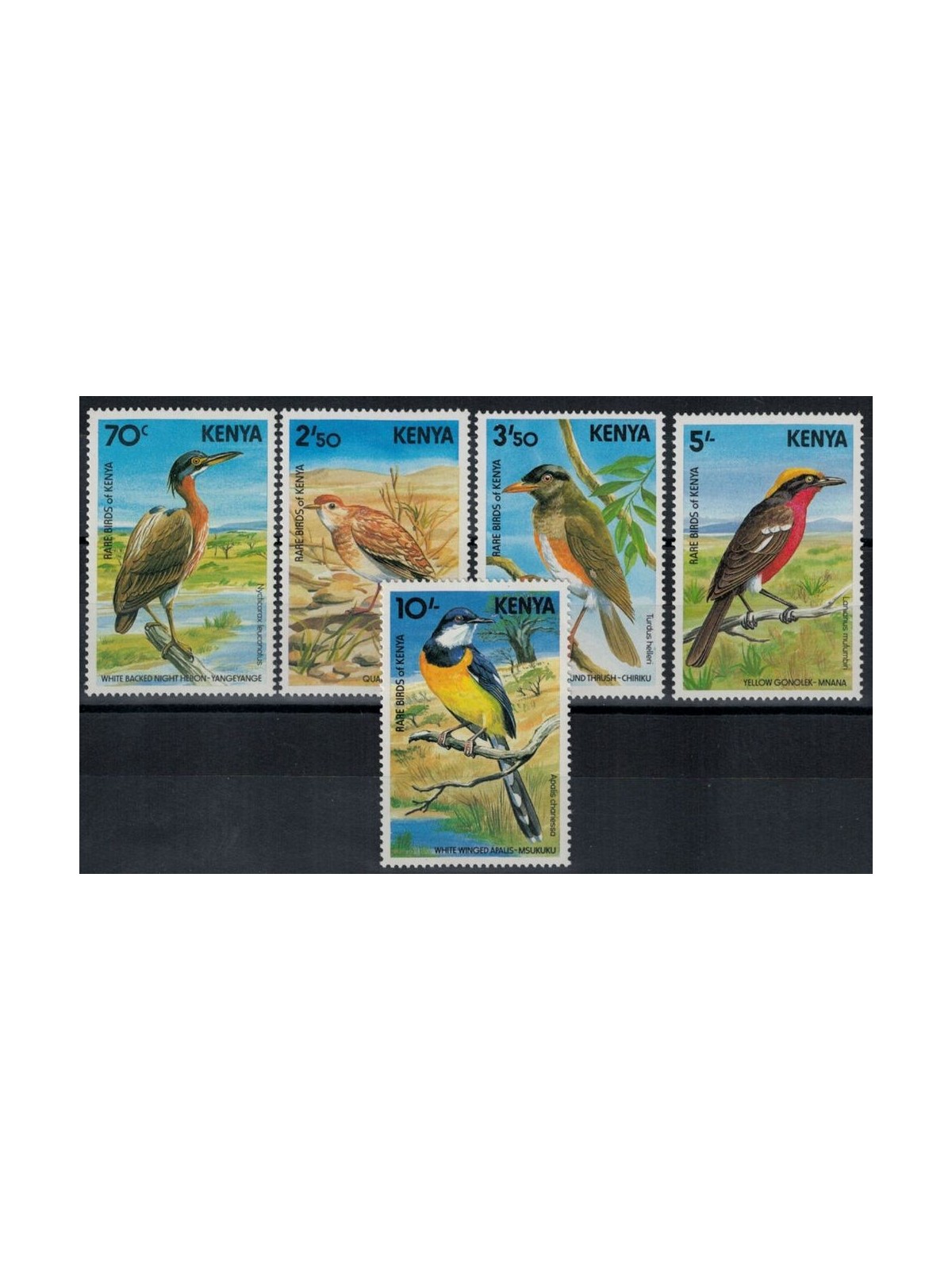 KENYA 1984 Uccelli - Birds 5 v