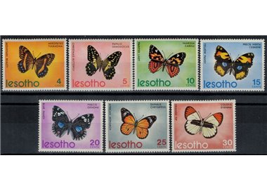 LESOTHO 1973 Fauna, farfalle 7v MNH**