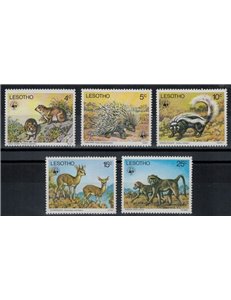 LESOTHO 1977 Fauna, animals 5v MNH**