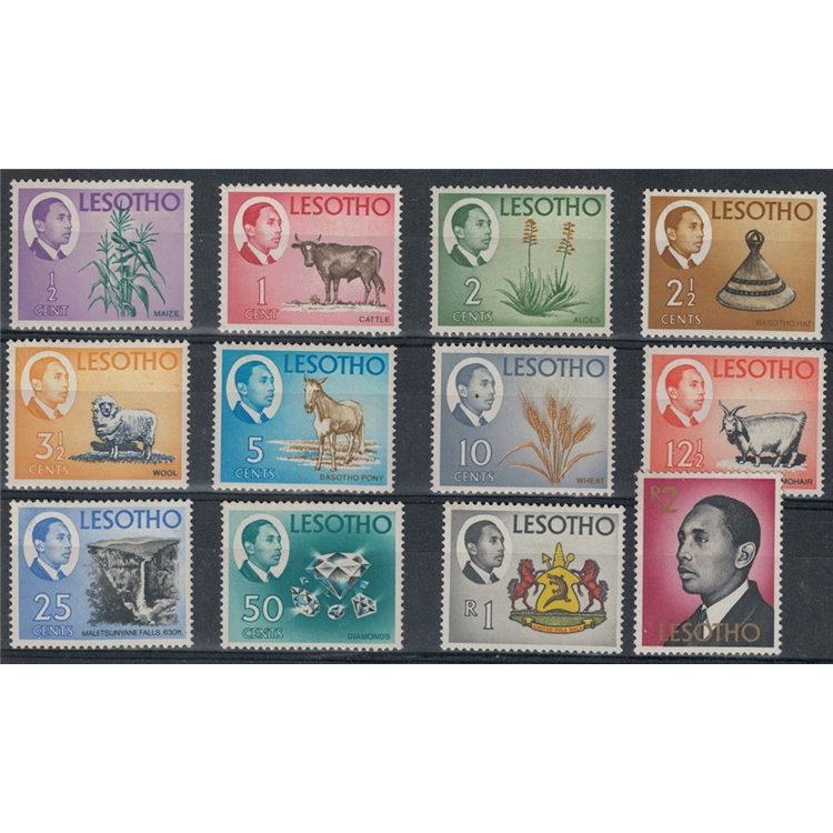 LESOTHO 1967 Serie ordinaria 12v MNH**