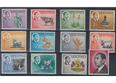 LESOTHO 1967 Serie ordinaria 12v MNH**
