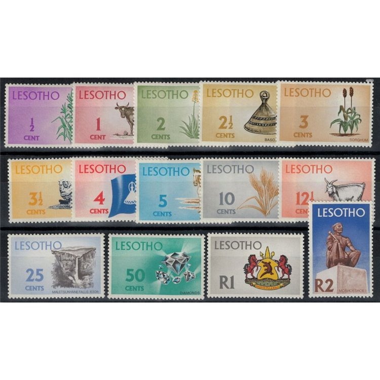LESOTHO 1970 Definitive series 14v MNH**