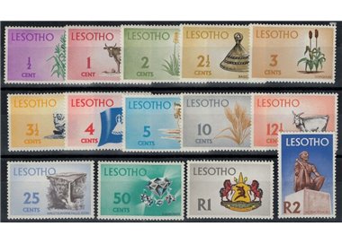 LESOTHO 1970 Definitive series 14v MNH**