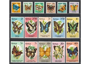KENYA 1987 Farfalle - Butterflies 16v MNH**