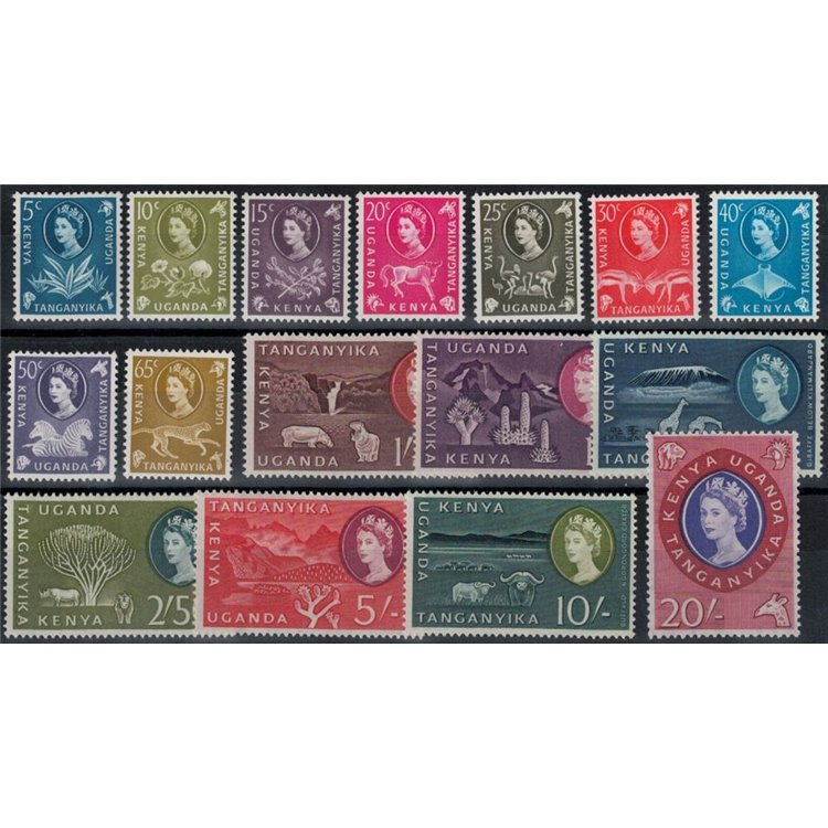KENYA UGANDA AND TANGANYIKA 1960 Ordinary - Definitives 16 v