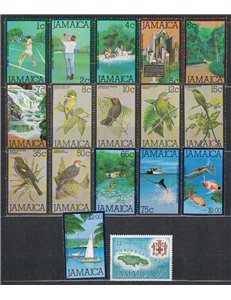 JAMAICA 1979-80 Serie ordinaria 17v MNH**