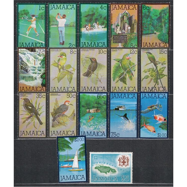JAMAICA 1979-80 Definitives 17v MNH**