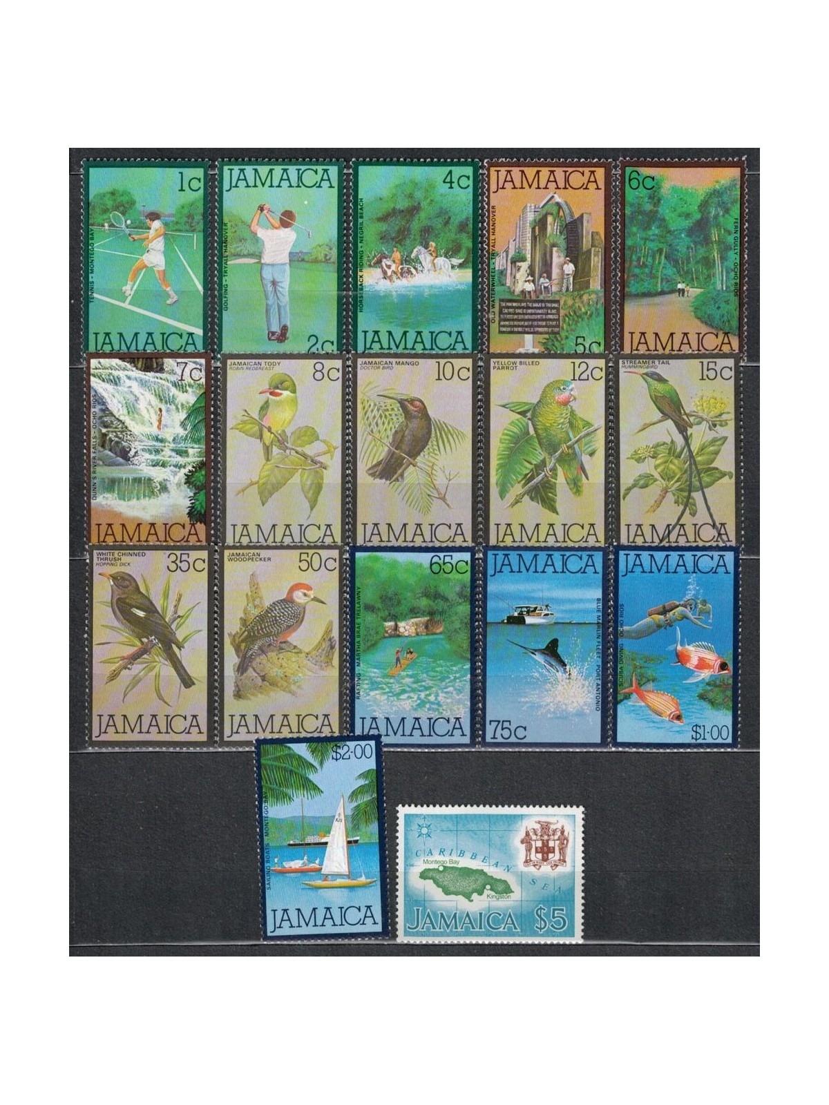 JAMAICA 1979-80 Definitives 17v MNH**