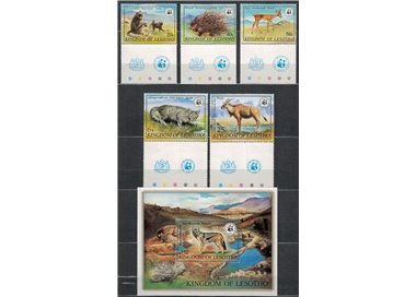 LESOTHO 1982 Fauna, animals 5v + 1 s/s MNH**