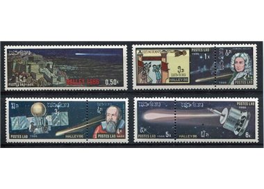 LAOS 1986 Cometa di Halley 7v MNH**