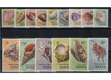 KENYA 1971 Ordinary set, shells 15v MNH**
