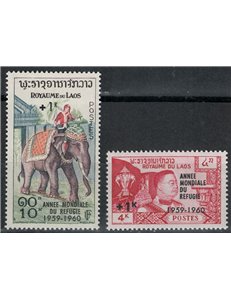 LAOS 1960 World Refugee Year 2v MNH**