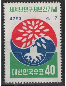 SOUTH KOREA 1960 World Refugee Year 1v MNH**