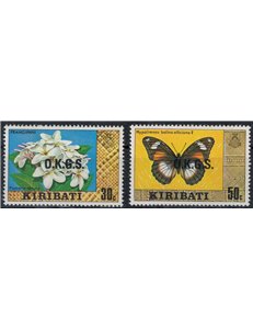 KIRIBATI 1981 Servizio, Fiori e farfalle 2v MNH**