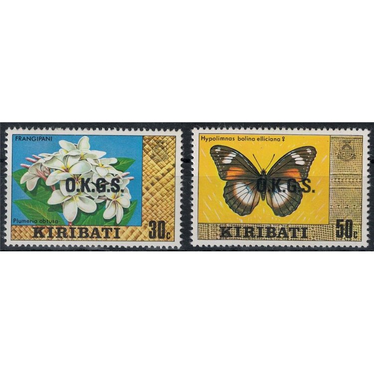 KIRIBATI 1981 Service, Flowers and Butterflies 2v MNH**