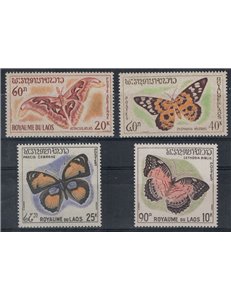 LAOS 1965 Fauna, farfalle 4v MNH**