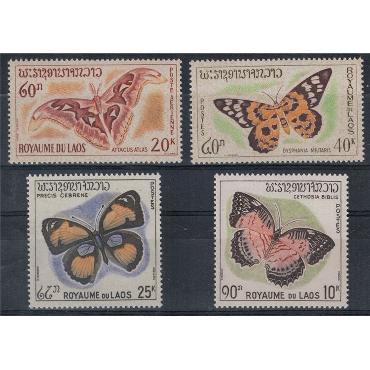 LAOS 1965 Fauna, butterflies 4v MNH**