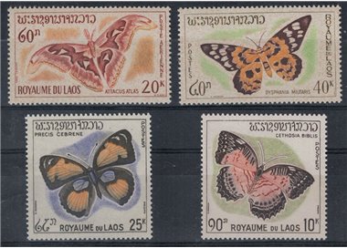 LAOS 1965 Fauna, farfalle 4v MNH**