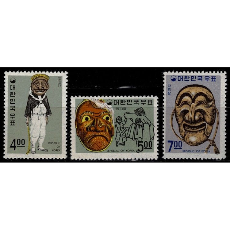 SOUTH KOREA 1967 Folklore (I) 3v MNH**