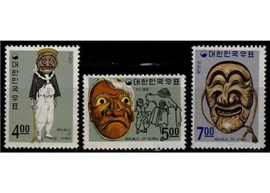 COREA DEL SUD 1967 Folclore (I) 3v MNH**