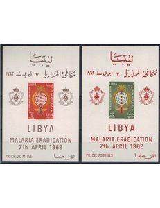 LIBYA 1962 Fight against malaria 2 s/s MNH**