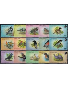LESOTHO 1988 Fauna, birds 15v MNH**