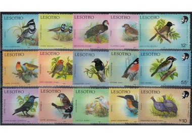 LESOTHO 1988 Fauna, birds 15v MNH**