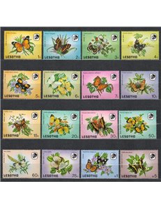LESOTHO 1984 Fauna, butterflies 16v MNH**
