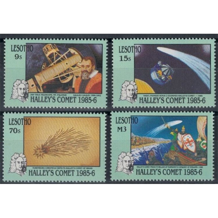 LESOTHO 1986 Halley's Comet 4v MNH**