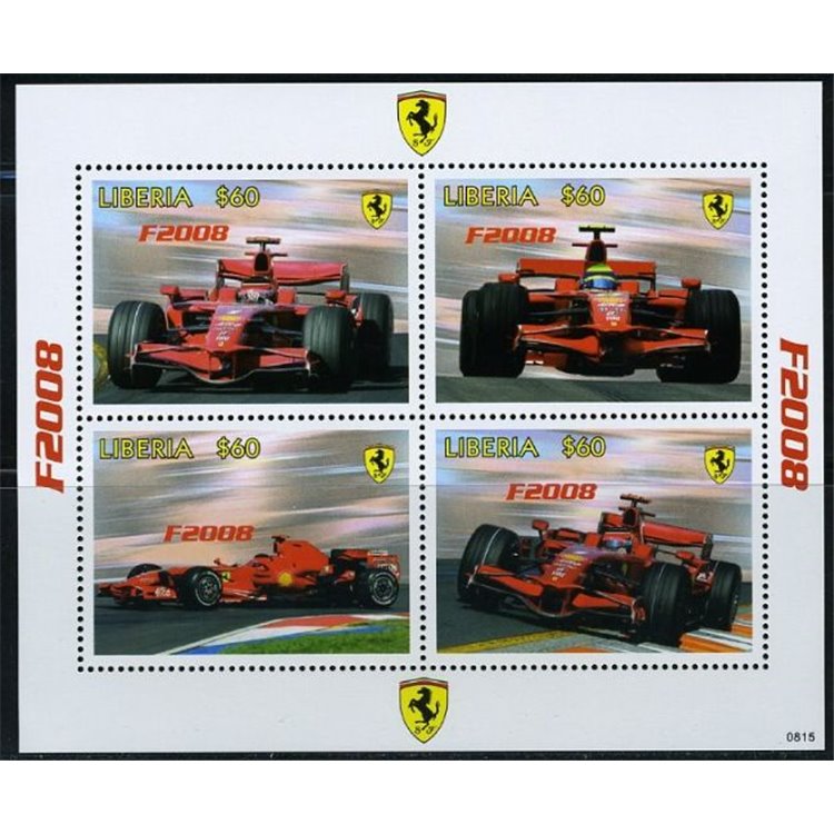 LIBERIA 2008 Ferrari F2008 4v MNH**