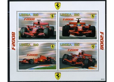 LIBERIA 2008 Ferrari F2008 4v MNH**