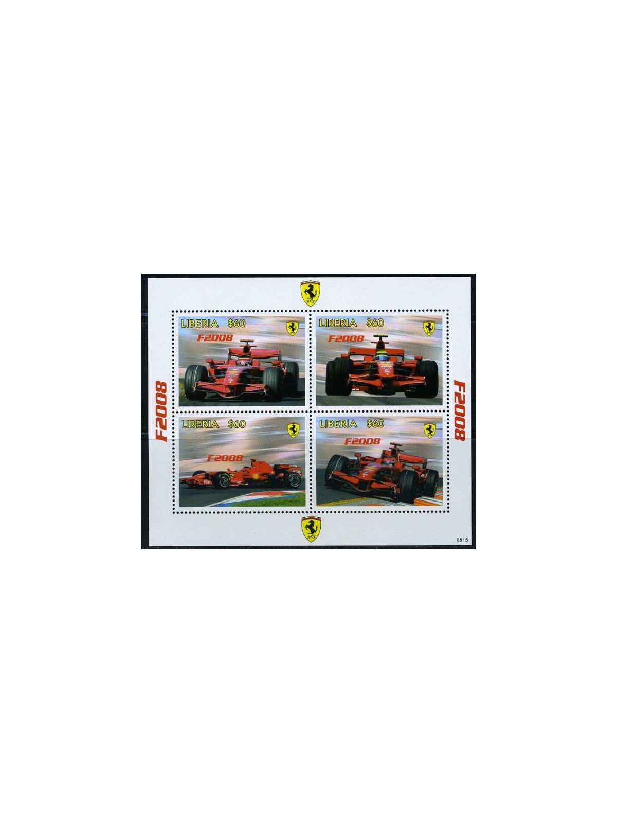 LIBERIA 2008 Ferrari F2008 4v MNH**