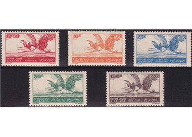 LEBANON 1946 Herons and Mount Sannine 5v MNH**
