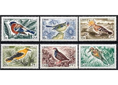 LIBANO 1965 Fauna, uccelli 6v MNH**