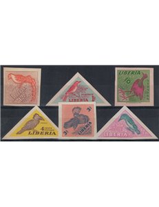 LIBERIA 1954 Uccelli diversi 6v MNH**