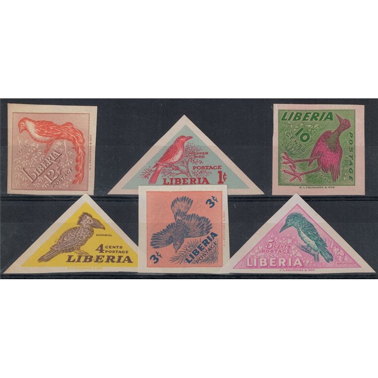 LIBERIA 1954 Uccelli diversi 6v MNH**