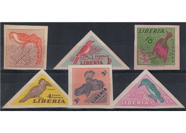 LIBERIA 1954 Uccelli diversi 6v MNH**