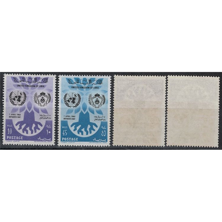 LIBYA 1960 World Refugee Day 2v MNH**