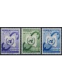 LIBIA 1958 Dichiarazione del Diritto dell'Uomo 3v MNH**