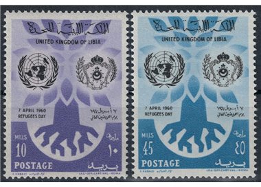 LIBIA 1960 Giornata mondiale del rifugiato 2v MNH**