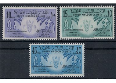 LIBYA 1959 International Date Conference 3v MNH**