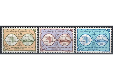 LIBIA 1961 Oleodotto Zelten Marsa Brega 3v MNH**